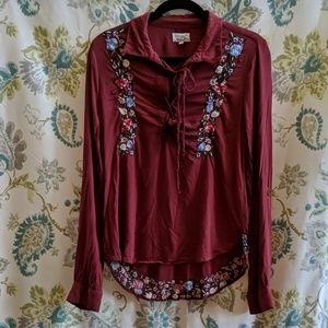 Anthropology Rahi Cali embroidered Blouse